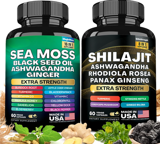 Sea Moss + Shilajit Capsules Bundle